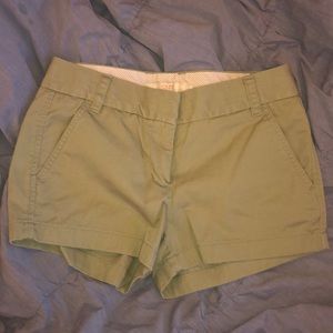 J. Crew Olive Chino Shorts